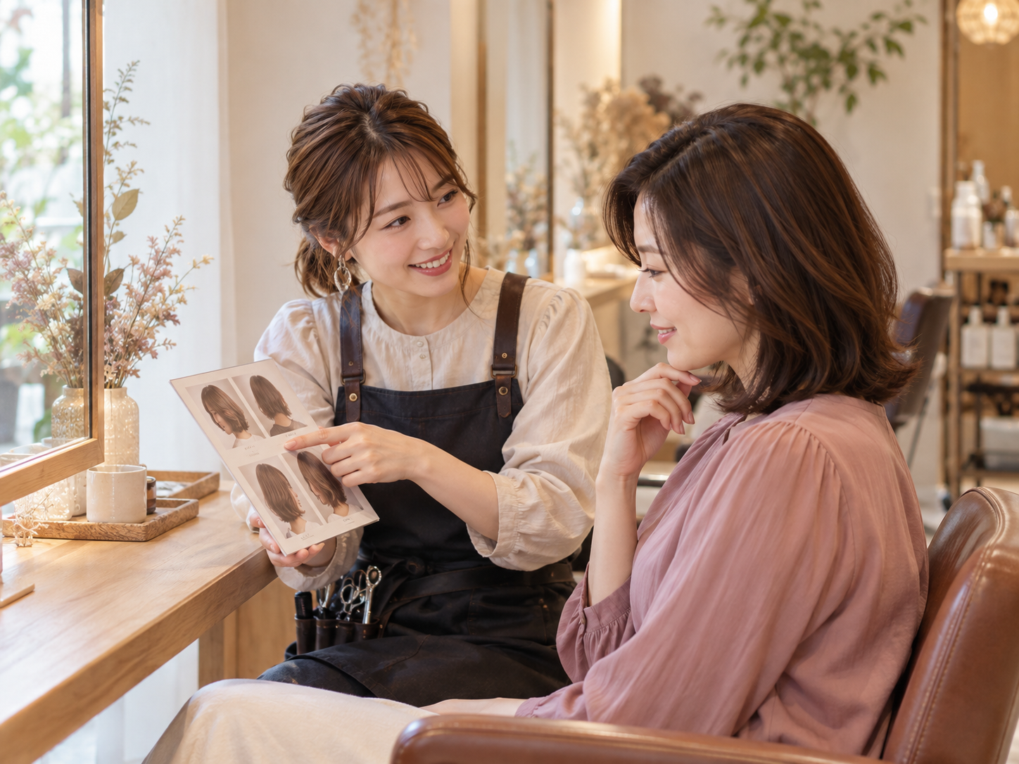スタイリストがお客様の希望を丁寧に伺うカウンセリング