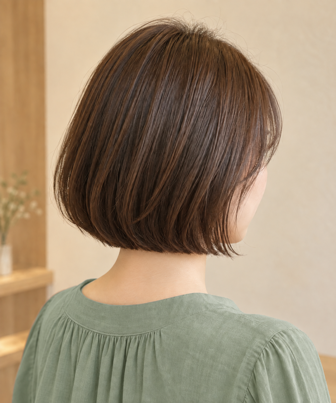 軽やかな前髪のナチュラルボブ