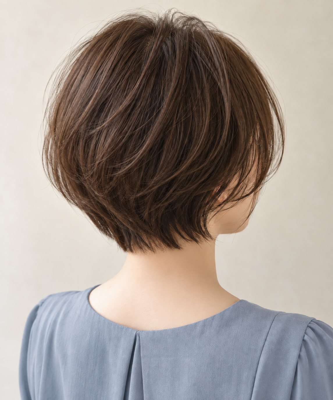 顔まわりを柔らかく整えたショートボブ